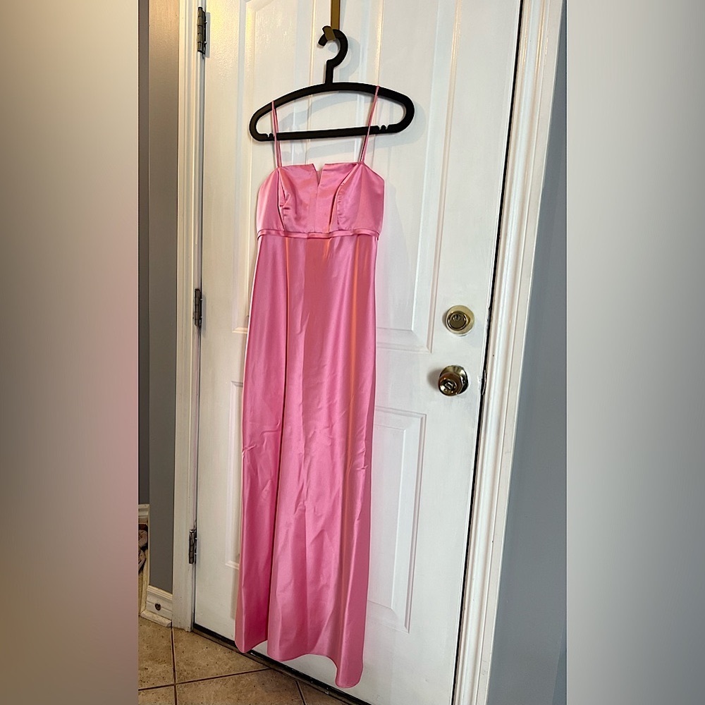 Custom rose A-line bridesmaid / prom dress.
